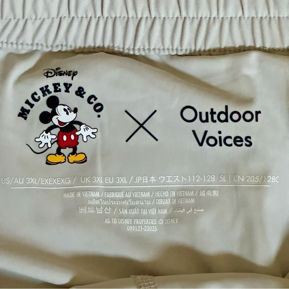 Disney x Outdoor Voices Mens Size 3XL‎ Goofy High Stride Tan Shorts 5
